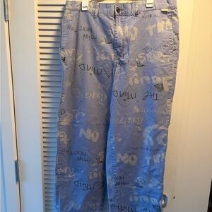 Urban Outfitters Blue Graphic Chinos